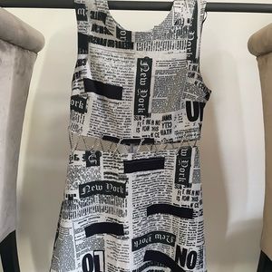 Newspaper print H&M dress